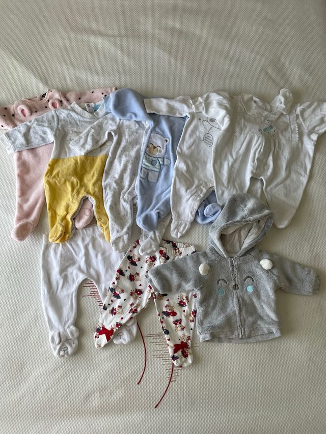 Ropa bebé 0-3 meses - 9 piezas