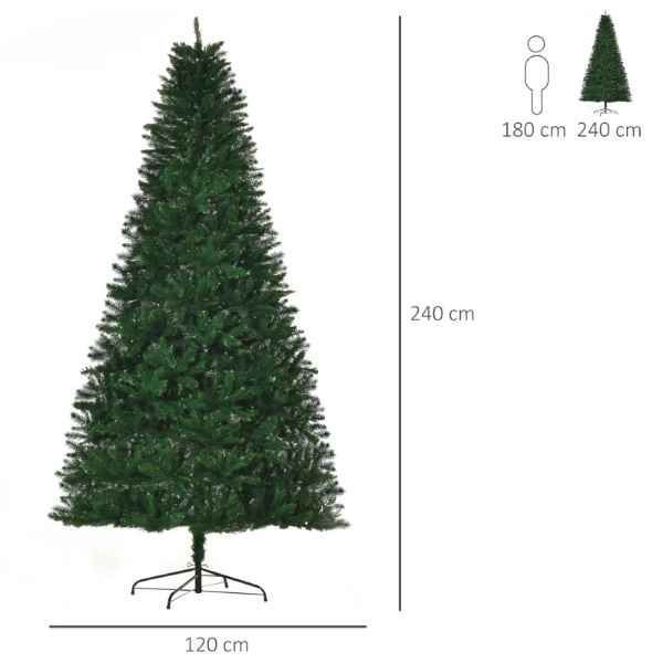 Árvore de Natal Artificial 240 cm com 1500 Ramos