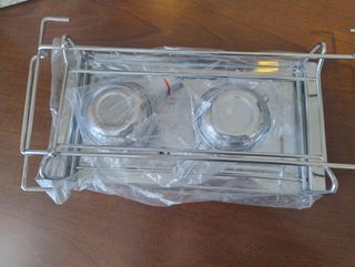 Griglia Tavolo Cromata 2 Ciotole