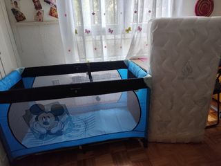 Cuna viaje Mickey Mouse + colchón