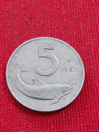 5 Lire Italia 1951 - Moneta