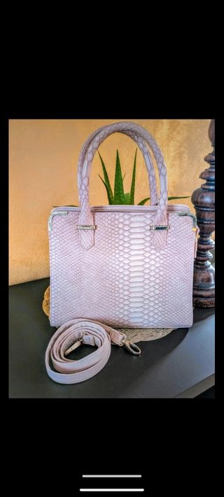 Borsa a mano rosa antico