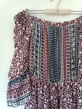 Vestido largo boho estampado étnico 
