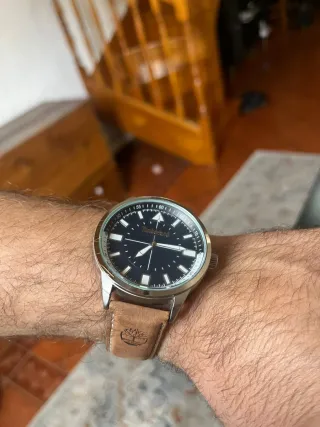 Reloj Timberland 45mm- marrón y azul marino