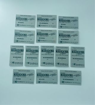 14 cromos de Maradona Barcelona Nápoles Argentina