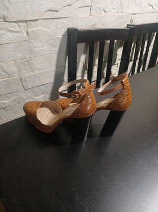 Zapatos Masimo Dutti tacón - Marrón - 36