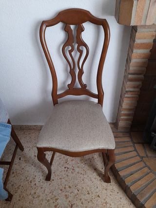 Silla comedor madera - beige