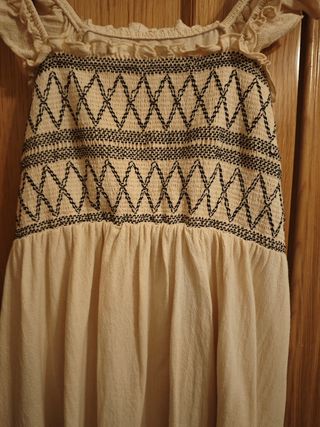 Vestido beige mujer boho