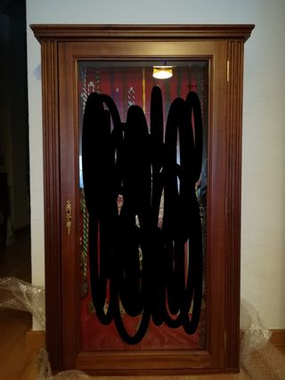 REBAJA Vitrina madera sapelly - Expositor