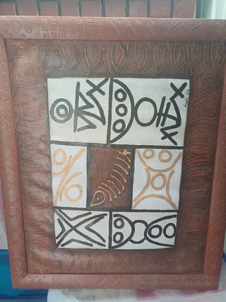 Cuadro étnico madera - Arte tribal