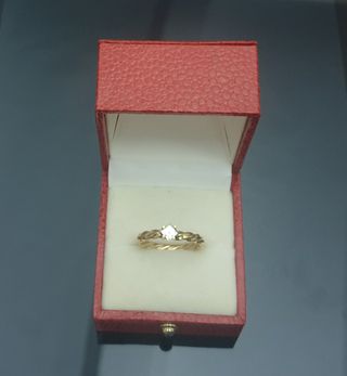 Anillo solitario golffilled vintage 