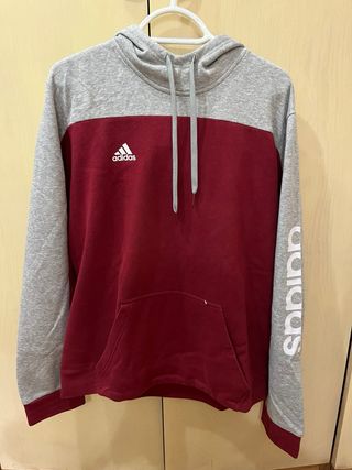 Sudadera Adidas roja y gris - Talla M