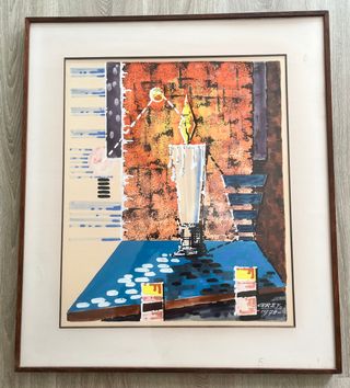 Cuadro pintura original Grey 1970