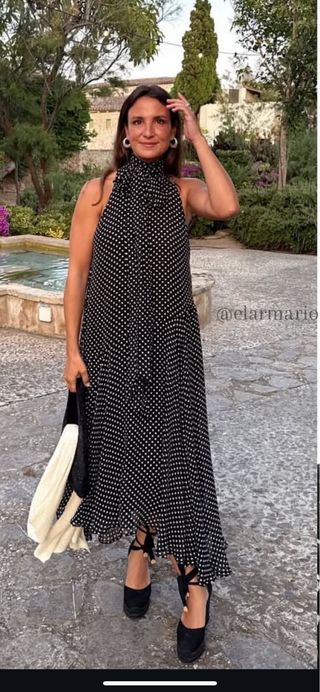 VESTIDO HALTER LUNARES ZARA COLLECTION