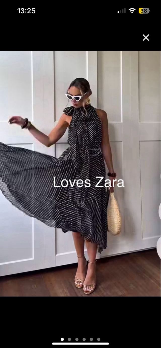 VESTIDO HALTER LUNARES ZARA COLLECTION