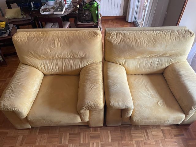 Sofá y 2 butacas grandes - beige