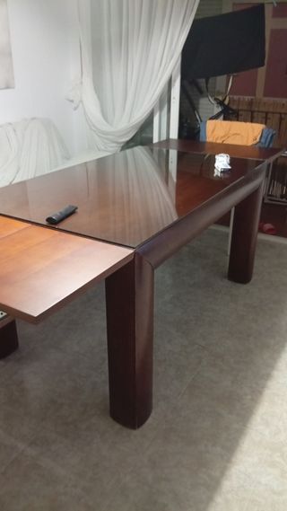 Mesa comedor extensible madera