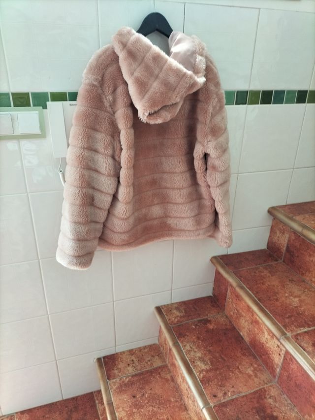 Chaqueta pelo rosa mujer