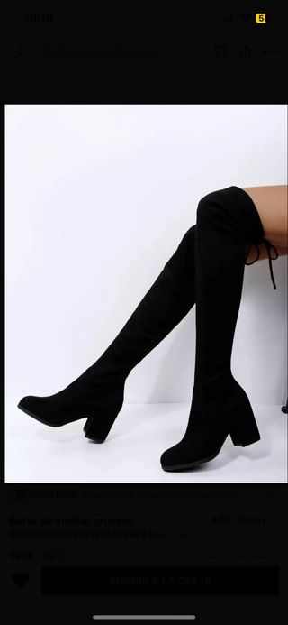 Botas altas negras mujer