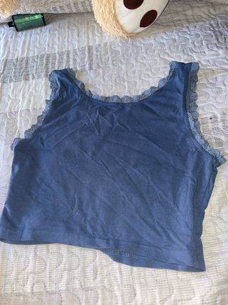 Top SHEIN azul - Calaveras - Talla S