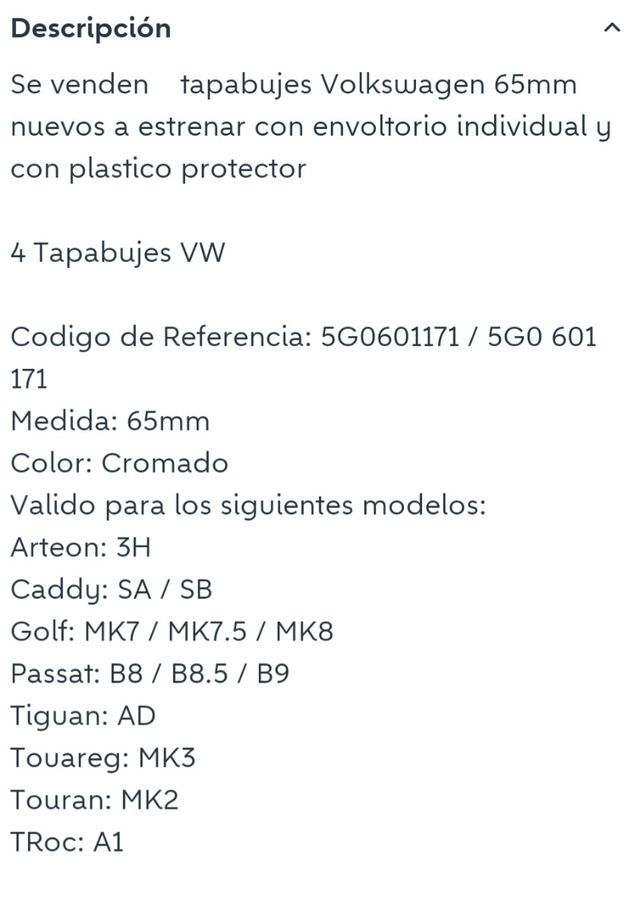 2 Tapabujes VW emblemas