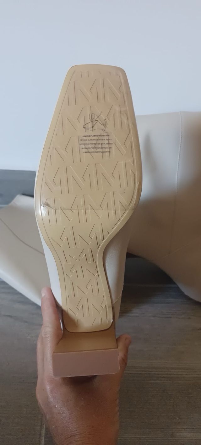 Botas altas blancas - Piel