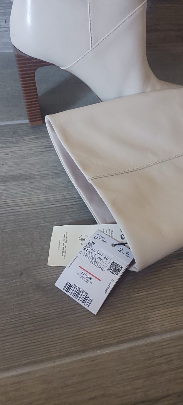 Botas altas blancas - Piel