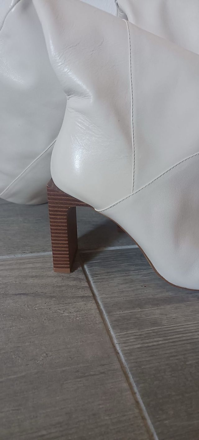 Botas altas blancas - Piel