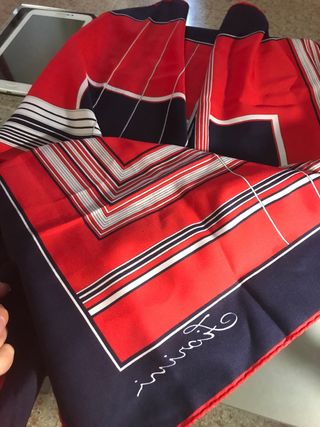 Foulard Fiorini vintage 73x74 cm