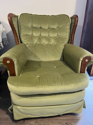 Sillón vintage verde