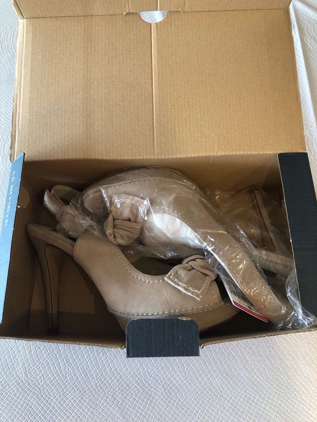 Zapatos Zara Mujer Beige Talla 39