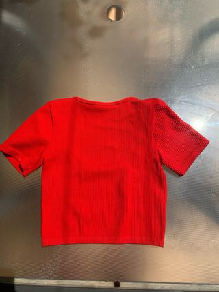 Top Stradivarius rojo talla XS