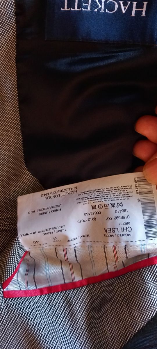 Traje gris Hackett, ojo de perdiz