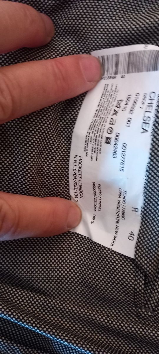 Traje gris Hackett, ojo de perdiz