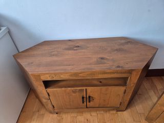 Mueble TV esquina madera marrón