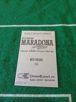Cromo Maradona 84 F.C.Barcelona