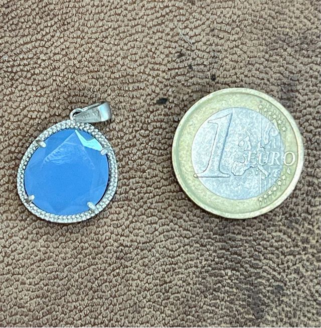 Colgante plata azul/lila