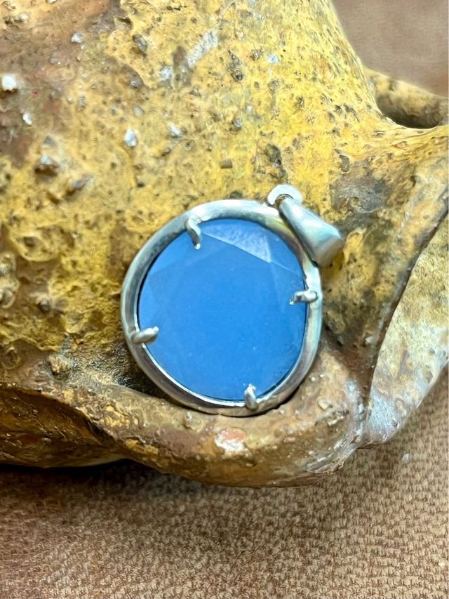 Colgante plata azul/lila