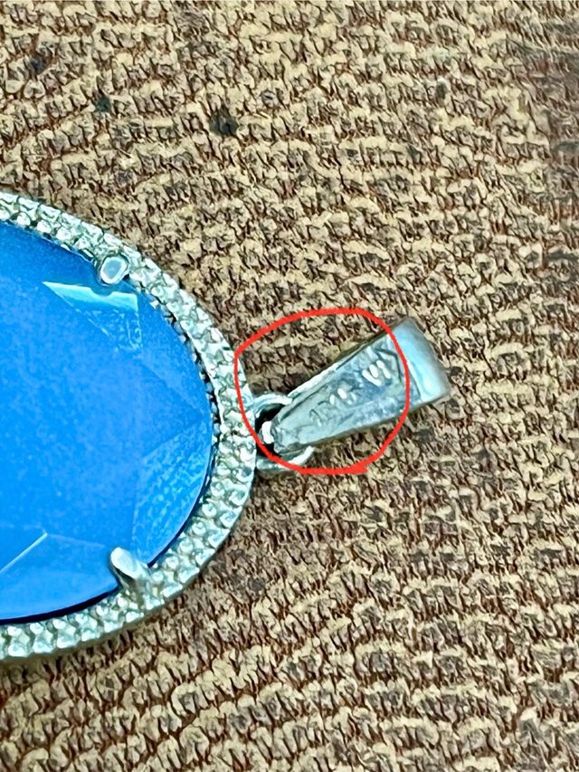 Colgante plata azul/lila