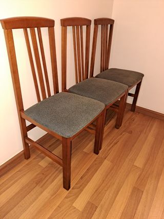 OFERTA40 3 Sillas Madera