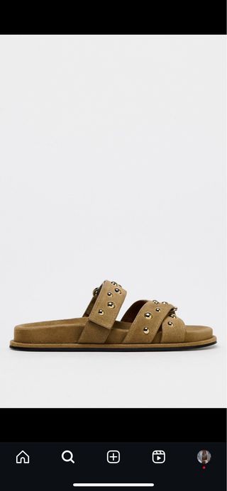 Sandalias tachas serraje Zara 