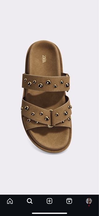 Sandalias tachas serraje Zara 