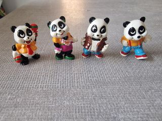 4 Statuette Panda Kinder Party