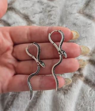 Pendientes serpiente plata | Joyas