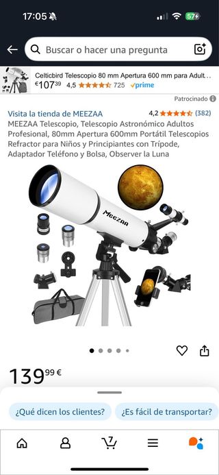 Telescopio Meezaa 80400
