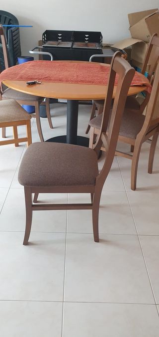 4 sillas comedor madera - marrón