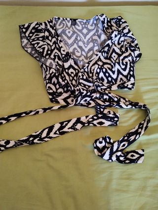 Falda larga boho chic blanco-negro