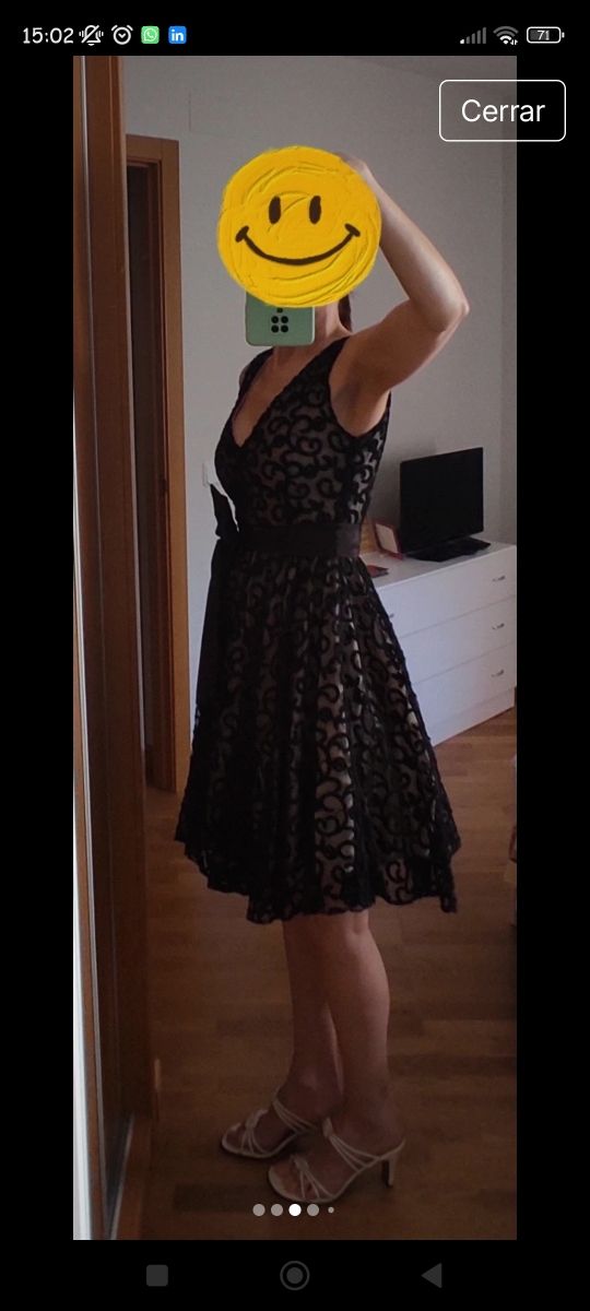 Vestido cóctel Adolfo Domínguez negro