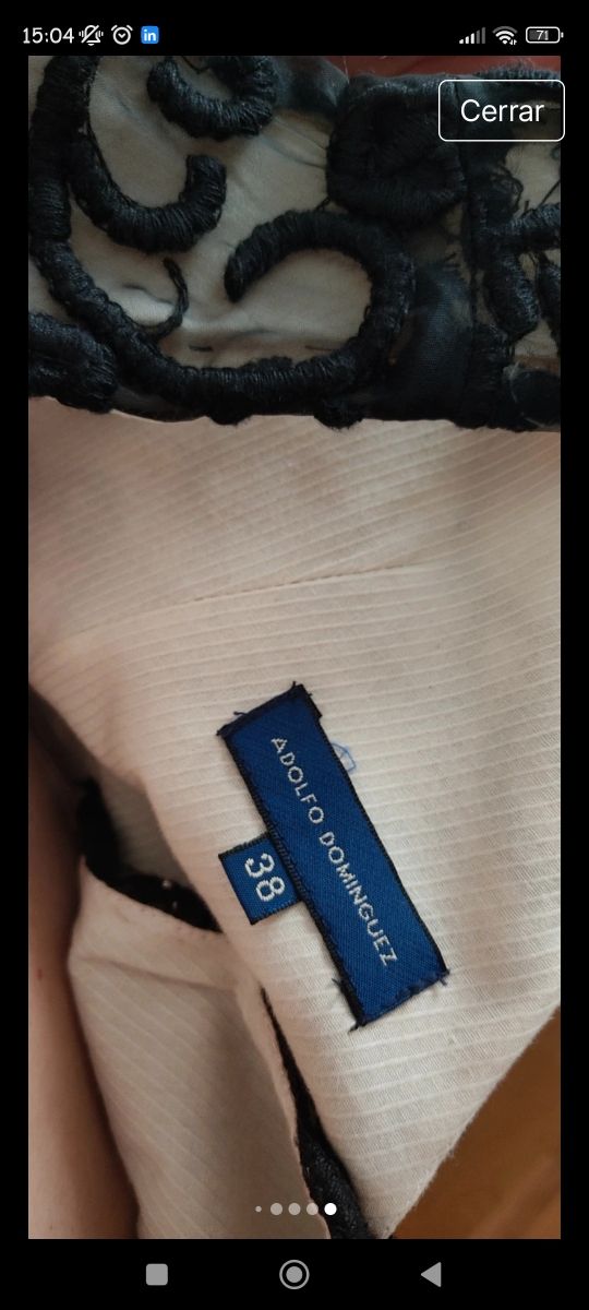 Vestido cóctel Adolfo Domínguez negro