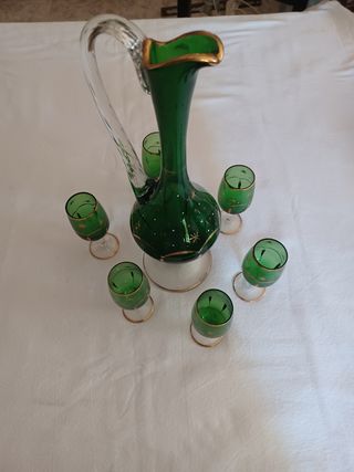 Jogo de Garrafa e Copos - Verde